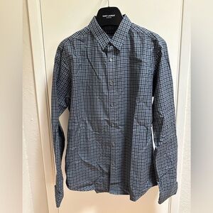 Men’s Theory Button Down Blue/Grey size S
